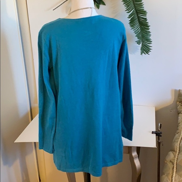 Pure J Jill Turquoise Sweater! Size XS - Picture 3 of 7